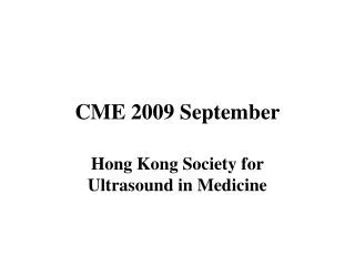cme 2009 september