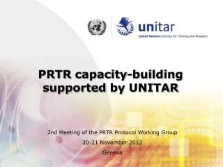 PRTR capacity-building supported by UNITAR