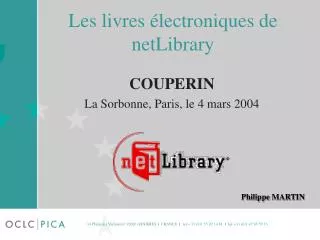 les livres lectroniques de netlibrary
