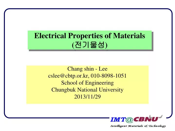 electrical properties of materials