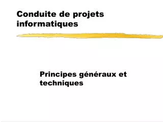 conduite de projets informatiques