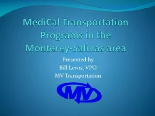 MediCal Transportation Programs in the Monterey-Salinas area