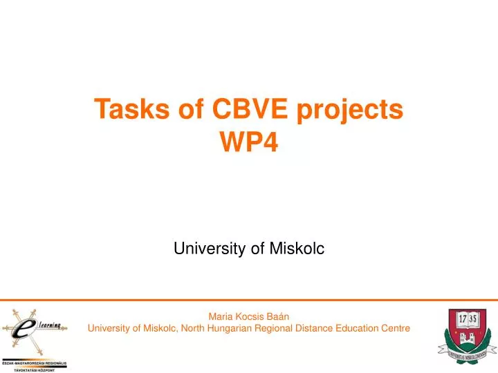 tasks of cbve projects wp4