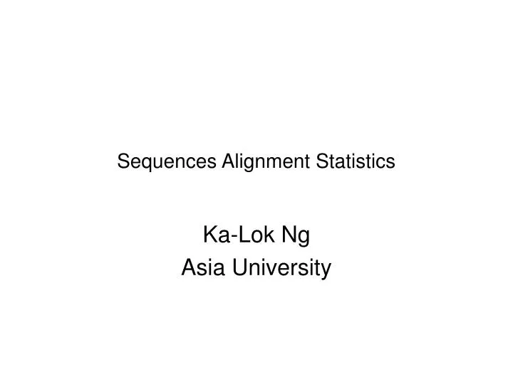 sequences alignment statistics