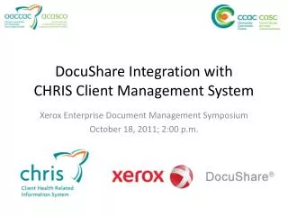 DocuShare Integration with CHRIS Client Management System