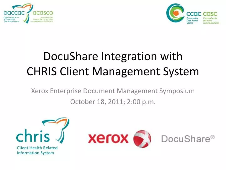 docushare integration with chris client management system