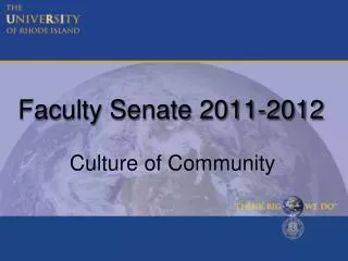 Faculty Senate 2011-2012