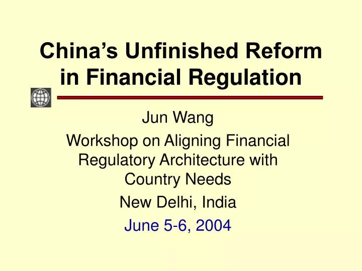 china s unfinished reform in financial regulation
