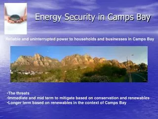 Energy Security in Camps Bay