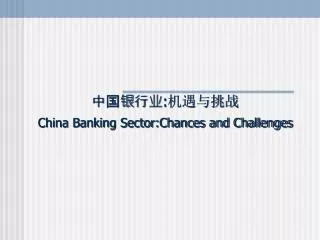 ????? : ????? China Banking Sector:Chances and Challenges