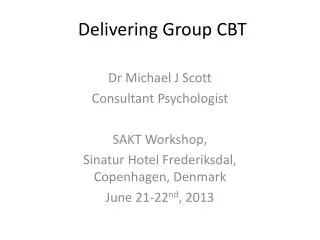 Delivering Group CBT