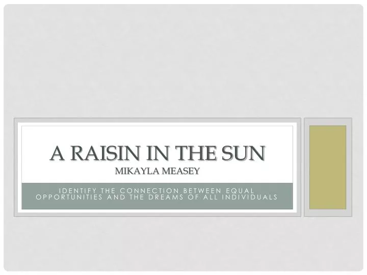 a raisin in the sun mikayla measey