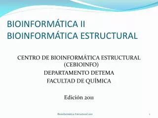 bioinform tica ii bioinform tica estructural