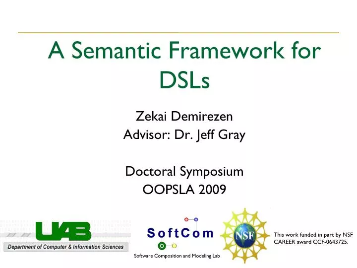 a semantic framework for dsls