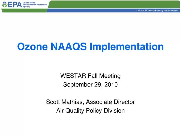 ozone naaqs implementation