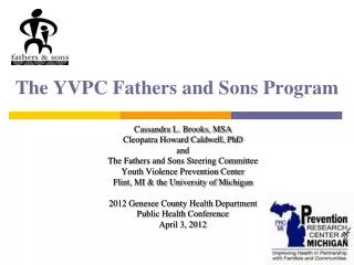 The YVPC Fathers and Sons Program