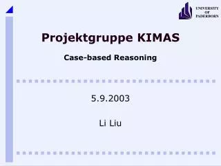 projektgruppe kimas case based reasoning
