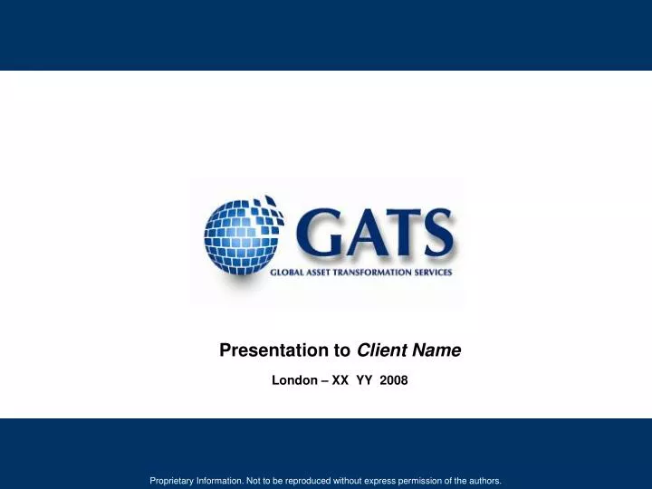 presentation to client name london xx yy 2008
