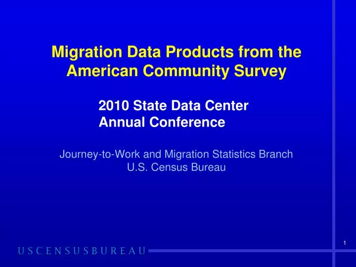 migration data products from the american community survey