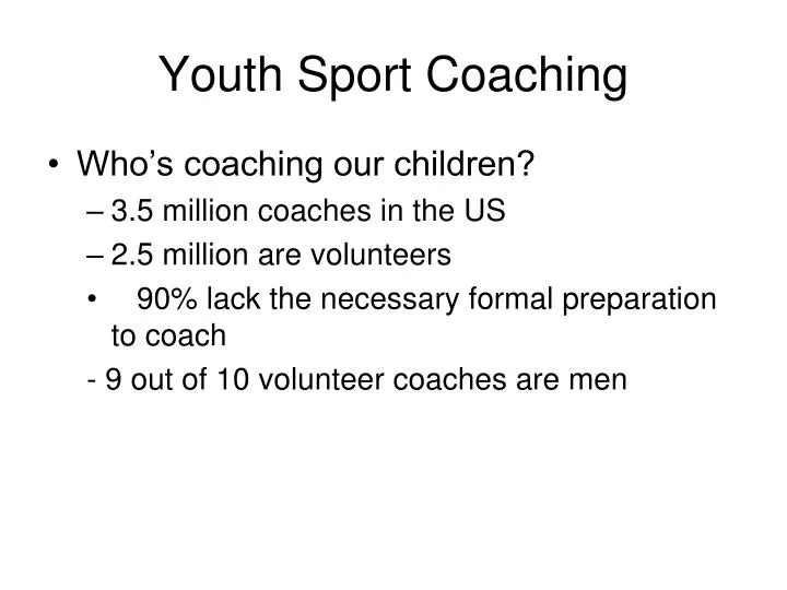 youth sport coaching