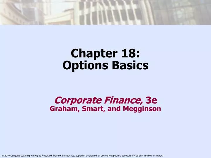 chapter 18 options basics