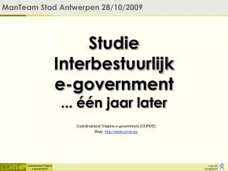 studie interbestuurlijk e government n jaar later