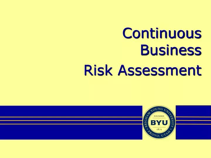 continuous business risk assessment