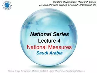 National Series Lecture 4 National Measures Saudi Arabia