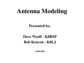 Antenna Modeling