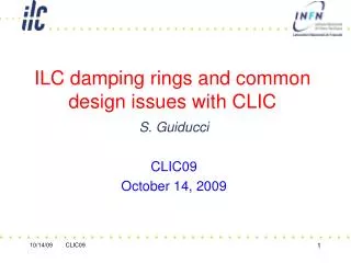 ILC damping rings and common design issues with CLIC