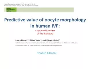 Predictive value of oocyte morphology in human IVF: a systematic review of the literature