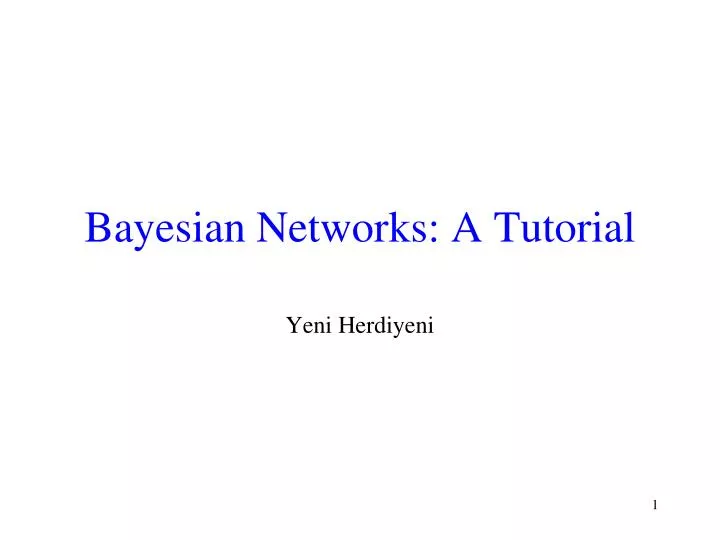 bayesian networks a tutorial