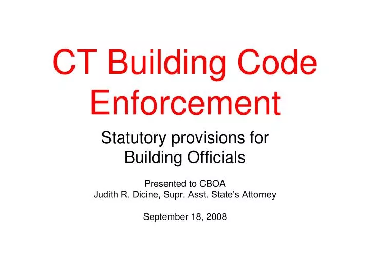 ct building code enforcement
