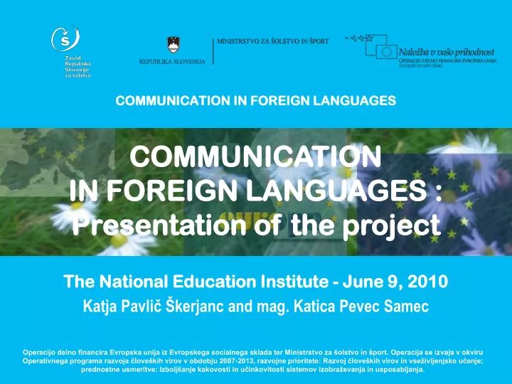 communication in foreign languages