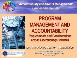 Accountability and Grants Management: Connecting the Dots