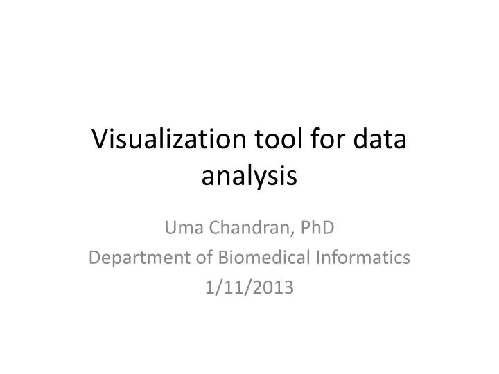 visualization tool for data analysis