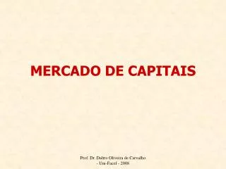 mercado de capitais