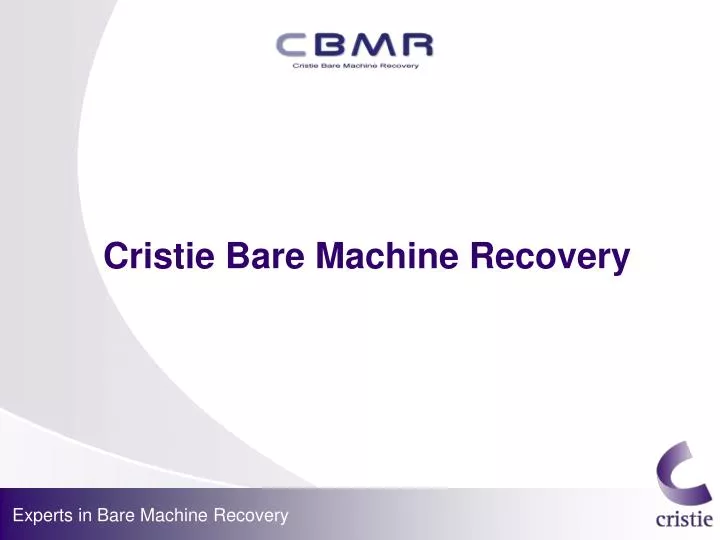 cristie bare machine recovery