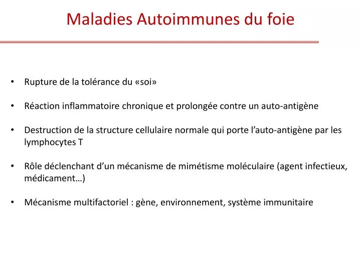 maladies autoimmunes du foie