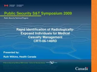 Public Security S&amp;T Symposium 2009