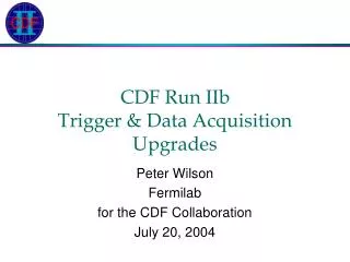 CDF Run IIb Trigger &amp; Data Acquisition Upgrades