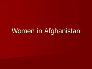 Women in Afghanistan