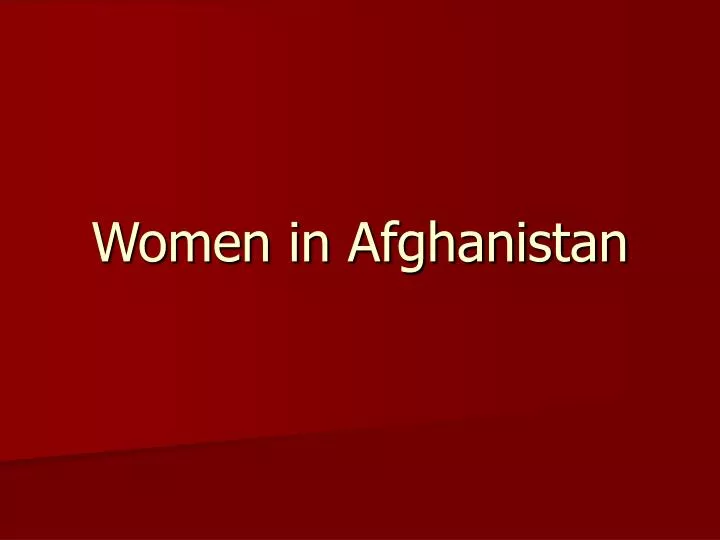 women in afghanistan
