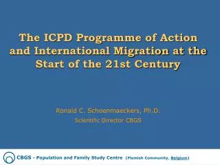 The ICPD Programme of Action and International Migration at the Start of the 21st Century