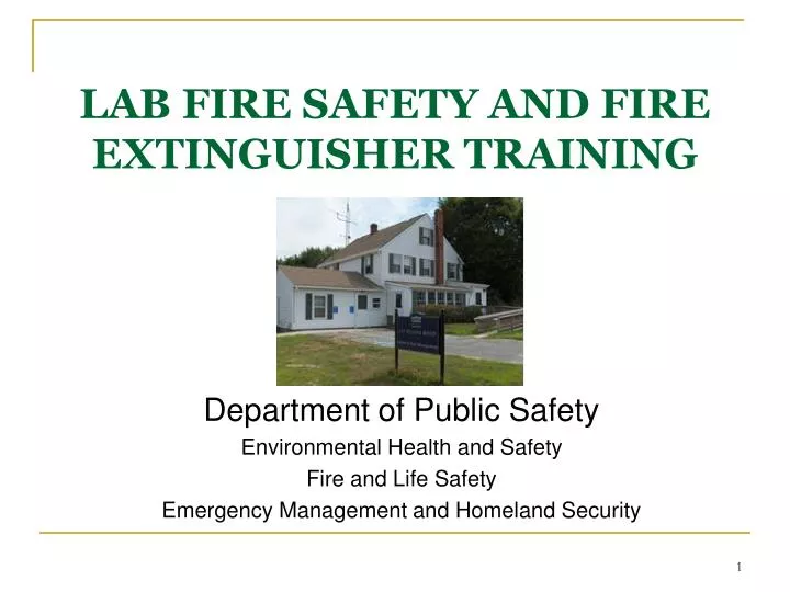 lab fire safety and fire extinguisher training
