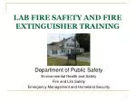 LAB FIRE SAFETY AND FIRE EXTINGUISHER TRAINING - slide 1