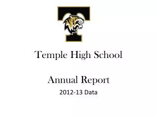 Temple High School Annual Report