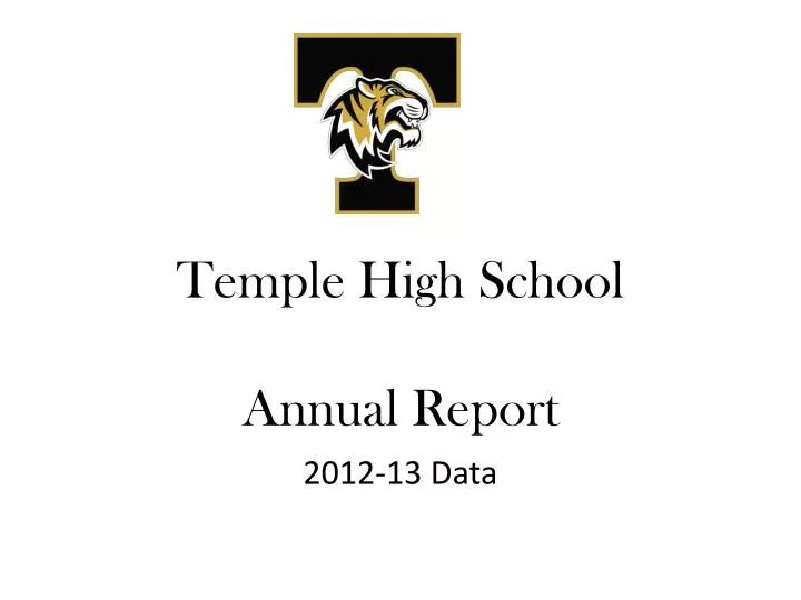 temple high school annual report