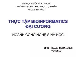 th c t p bioinformatics i c ng