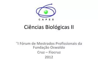 ci ncias biol gicas ii
